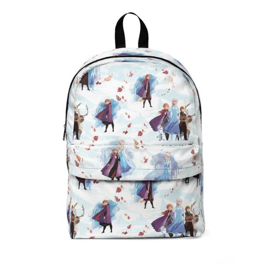 Disney Elsa Anna School Bag Olaf Kristoff Swan Purple Classic Backpack