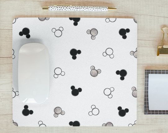 Disney Monochrome Mouse Pad, Mickey Mouse Pad, Minnie Mouse Pad