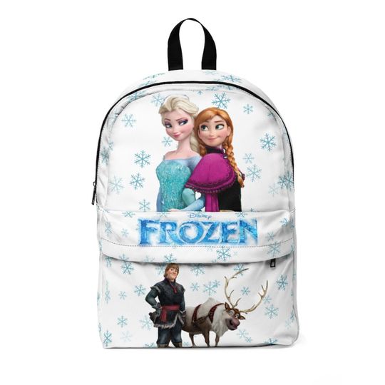 Disney Elsa Anna School Bag Olaf Kristoff Swan Blue Classic Backpack