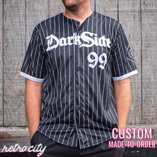 Dark Side Empire White Sox Disney Star Wars Darth Vader Full-Button Baseball Fan Jersey