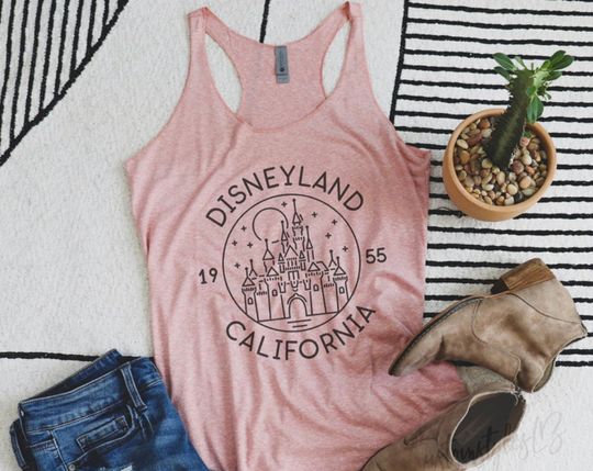 Discover Disneyland Californa 1955 Racerback Tank top