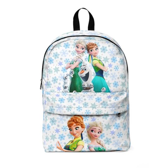 Disney Elsa Anna Birthday School Bag Olaf Kristoff Swan Blue Backpack