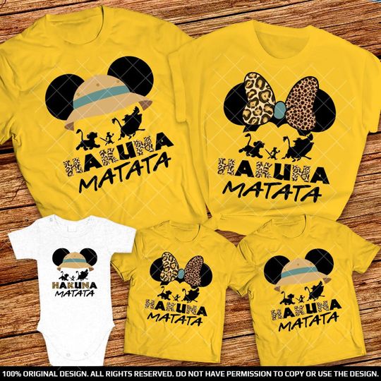 Animal Print Hakuna Matata Custom shirts , Disney family shirts