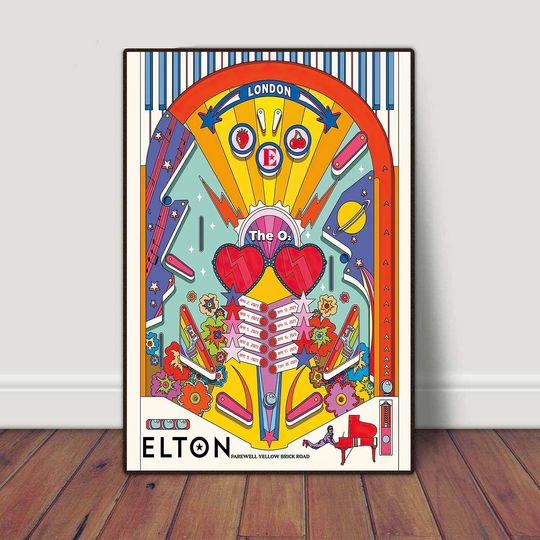 Elton John London Tour 2023 Poster-Portrait