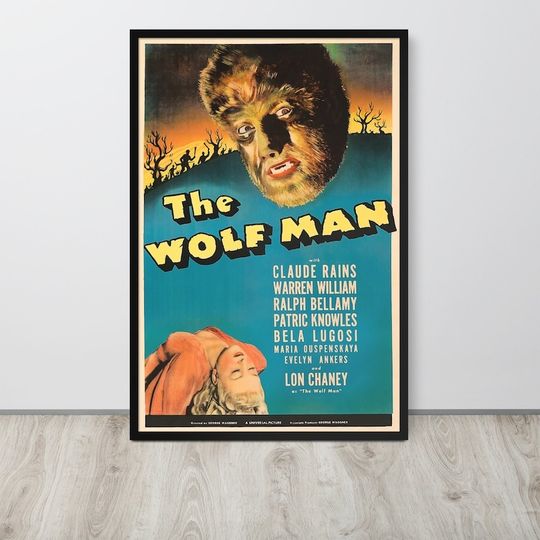 The Wolf Man (1941) Vintage Movie Poster