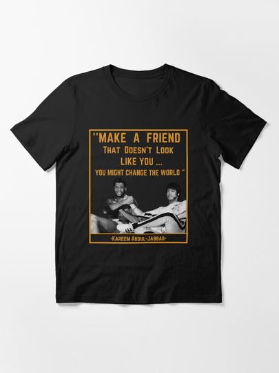 kareem vs bruce lee shirt, Kareem Vs Bruce Shirt, Kareem Abdul Jabbar make a friend shirt, Kareem Abdul Jabbar and Bruce Lee shirt