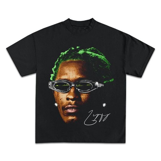 YOUNG THUG T-SHIRT | Rap Tee Concert Merch Kanye Thugger Slime Season | Green Rare Hip Hop Graphic Print |