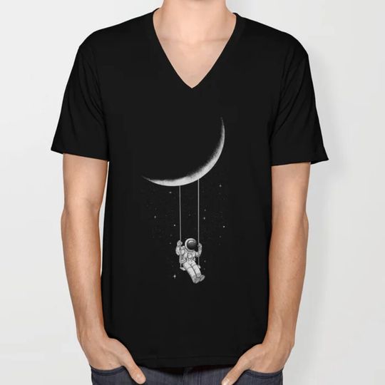 Moon Swing V Neck T Shirt