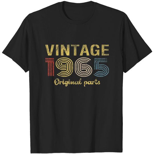 Discover 56th Birthday Shirt for Men - Retro Birthday - 1965 Original Parts