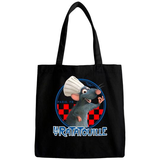 Discover Disney Pixar Ratatouille Remy Chef Hat Portrait Graphic Tee Bags