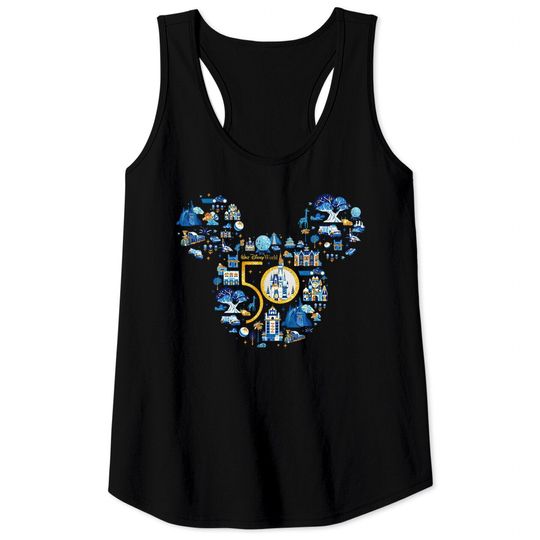 Discover Mickey Ears Disney World 50th Anniversary Tank Tops