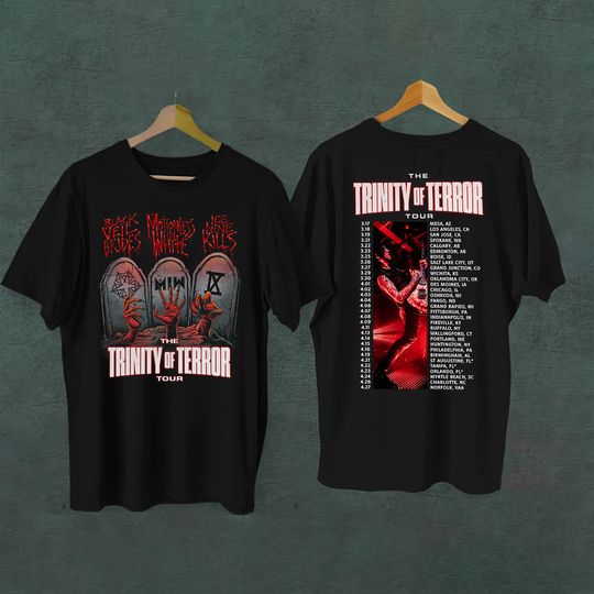 Discover The Trinity of Terror Tour 2022 Shirt, 2022 Tour Music