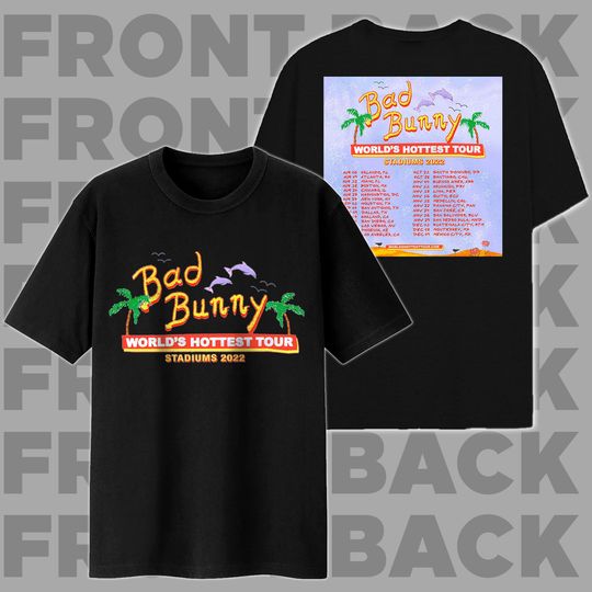 Discover Bad Bunny 2022 Tour shirt, Bad Bunny Worlds Hottest Tour 2022 shirt, Bad Bunny shirt