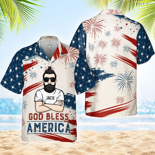 Discover God Bless America Hawaiian Shirt