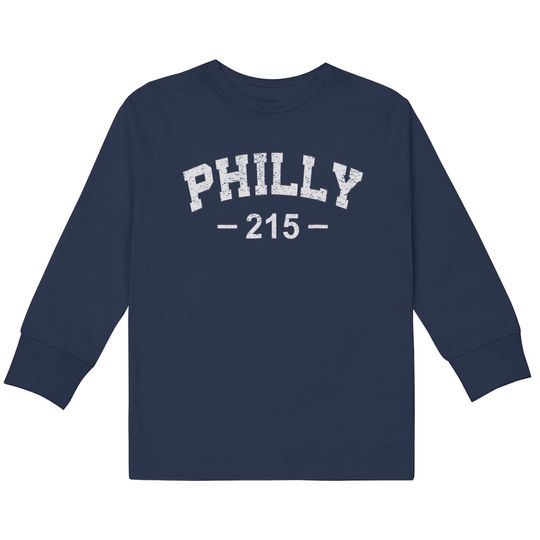Discover Philly 215 T Retro Vintage Gift Men Women Kids  Kids Long Sleeve T-Shirts