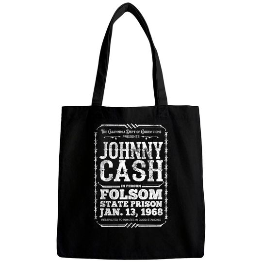 Discover Cash at Folsom Prison, distressed - Johnny Cash - Bags