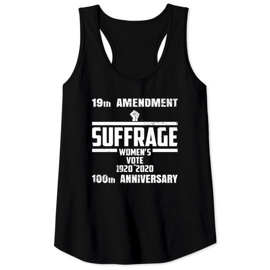 Discover Suffrage Centennial 1920-2020 Womens Right To Vote Tank Tops