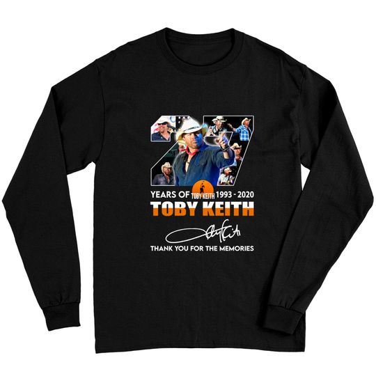Discover Toby Keith 1993-2022 Toby Keith Thank You The Memories Long Sleeves