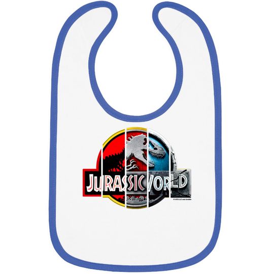 Discover Jurassic World logo evolution. Birthday party gifts. ly licensed merch. Perfect present for mom mother dad father friend him or her - Jurassic Park - Bibs