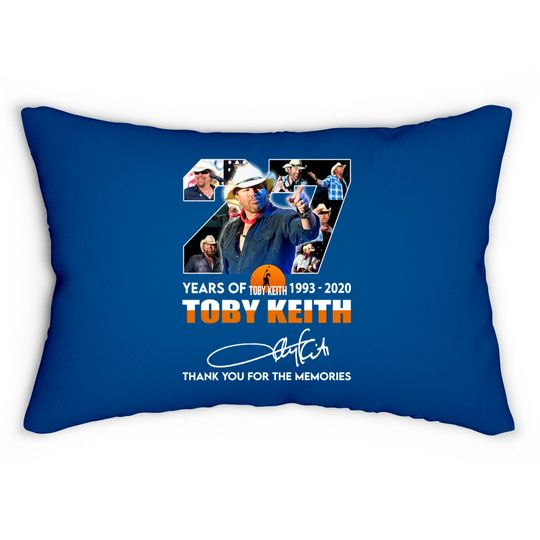 Discover Toby Keith 1993-2022 Toby Keith Thank You The Memories Lumbar Pillows