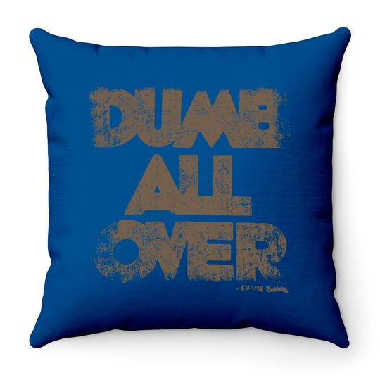 Discover Frank Zappa Unisex Throw Pillow: Dumb All Over