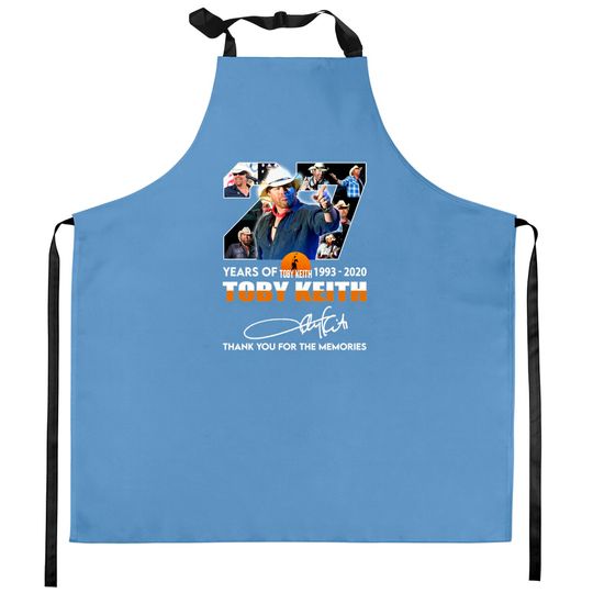 Discover Toby Keith 1993-2022 Toby Keith Thank You The Memories Kitchen Aprons
