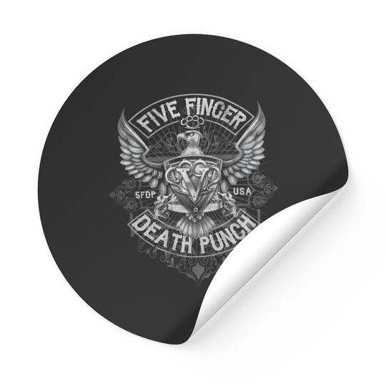 Discover Five Finger Death Punch Got Your Six 1  Stickers