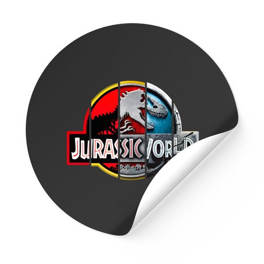 Discover Jurassic World logo evolution. Birthday party gifts. ly licensed merch. Perfect present for mom mother dad father friend him or her - Jurassic Park - Stickers