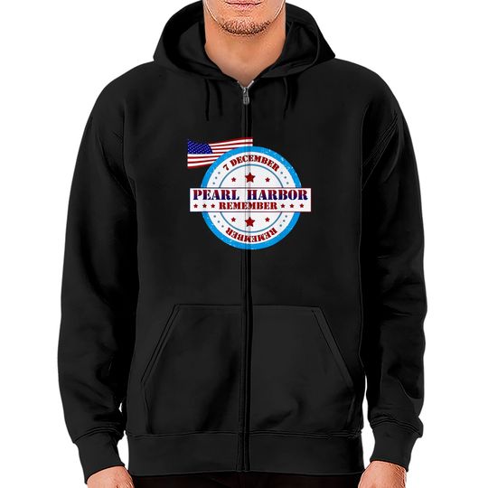 Discover Pearl Harbor Remembrance Day Logo Zip Hoodies