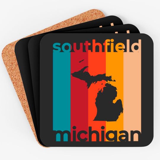 Discover Southfield Michigan Retro - Southfield - Coasters