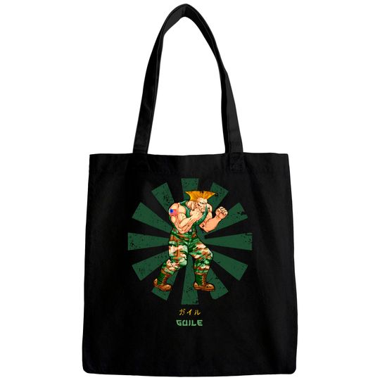 Discover Guile Street Fighter Retro Japanese - Street Fighter - Bags