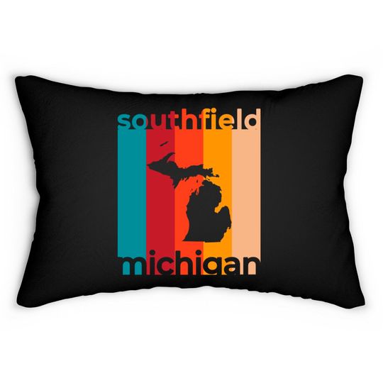 Discover Southfield Michigan Retro - Southfield - Lumbar Pillows