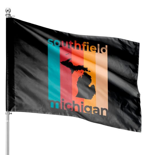 Discover Southfield Michigan Retro - Southfield - House Flags