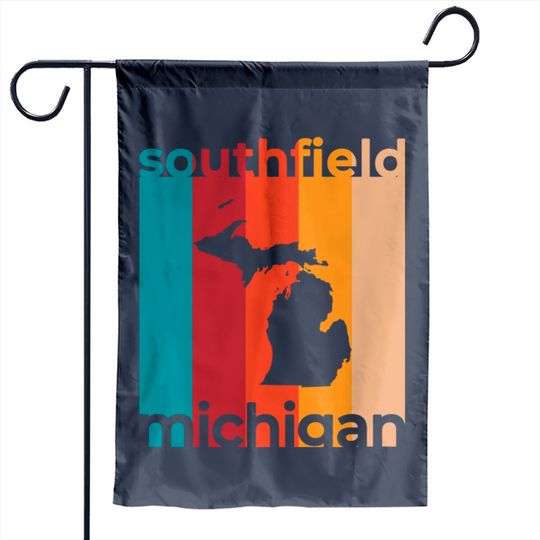 Discover Southfield Michigan Retro - Southfield - Garden Flags
