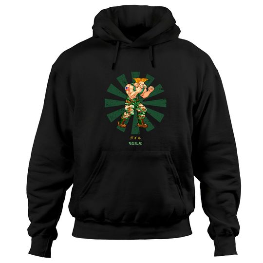 Discover Guile Street Fighter Retro Japanese - Street Fighter - Hoodies