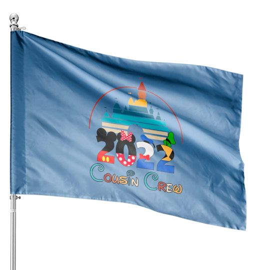 Discover Cousin Crew 2022 Walt Disney Vacation 2022 Matching House Flags