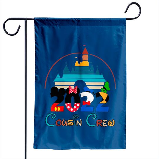 Discover Cousin Crew 2022 Walt Disney Vacation 2022 Matching Garden Flags