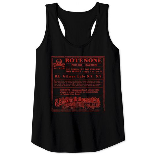 Discover Rotenone Label, distressed - The Creature From The Black Lagoon - Tank Tops