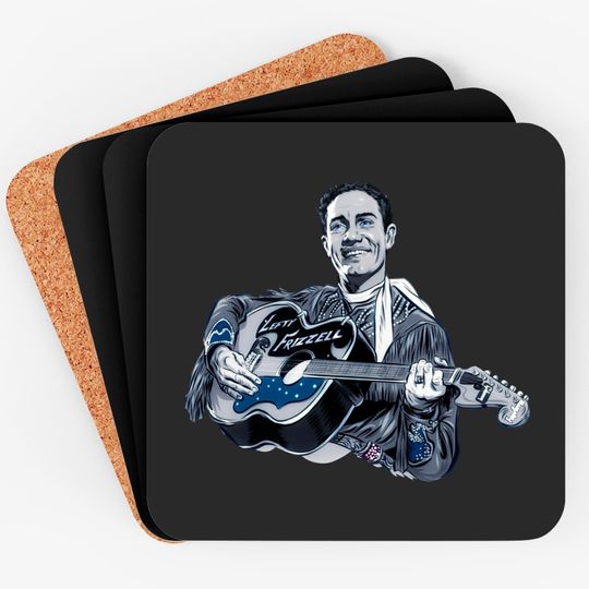 Discover Lefty Frizzell - An illustration by Paul Cemmick - Lefty Frizzell - Coasters