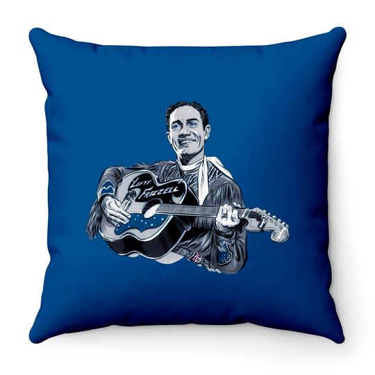 Discover Lefty Frizzell - An illustration by Paul Cemmick - Lefty Frizzell - Throw Pillows