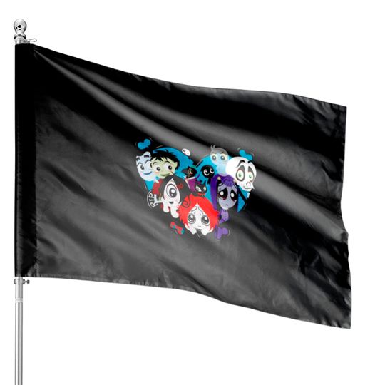 Discover Ruby Gloom heart House Flags
