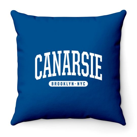 Discover NYC Borough Brooklyn New York Canarsie Throw Pillows