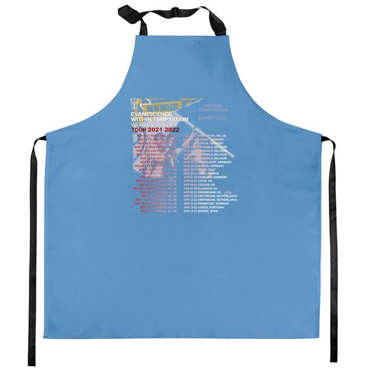 Discover Evanescence Within Temptation Worlds Collide Tour 2022 Kitchen Aprons
