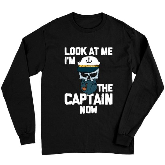 Discover Boat Captain Boating Lover Pontoon Captain Sailor Long Sleeves