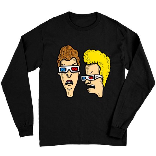 Discover Beavis and Butthead - Dumbasses in 3D - Beavis And Butthead Wearing 3d Glasses - Long Sleeves