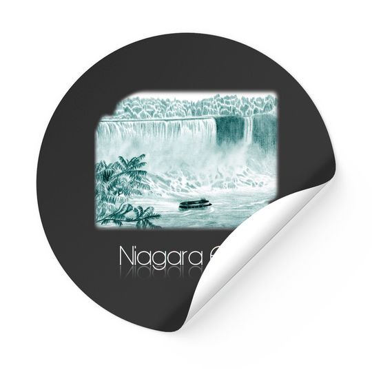 Discover niagara falls F Stickers