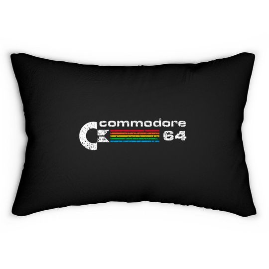 Discover Commodore 64 Retro Computer distressed - Commodore 64 - Lumbar Pillows