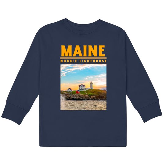 Discover Nubble Light Maine  Kids Long Sleeve T-Shirts