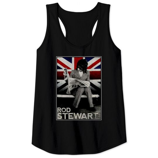 Discover Rod Stewart Plaid Union Jack Tour 2014 Tank Tops, Rod Stewart Shirt Fan Gift, Rod Stewart Gift, Rod Stewart Vintage Shirt