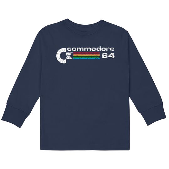 Discover Commodore 64 Retro Computer distressed - Commodore 64 -  Kids Long Sleeve T-Shirts